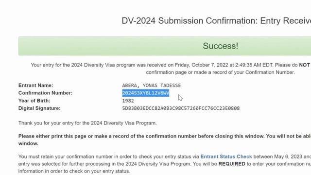 ? ዲቪ 2024 ውጤት በሞባይል በቀላሉ ለማየት | DV Lottery 2024 Status | DV Lottery Check | DV Entrant Status Check смотреть онлайн