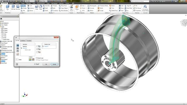 Autodesk Inventor - Easy Tutorial Rim design (Audi S8) смотреть онлайн