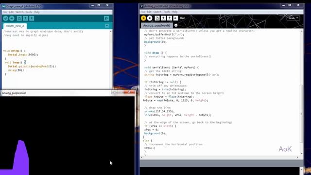 Processing 3 - graphing data from Arduino sensor смотреть онлайн