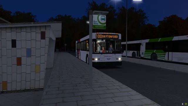 Omsi 2 Daytonford Transit map. on the 100 bus route. смотреть онлайн