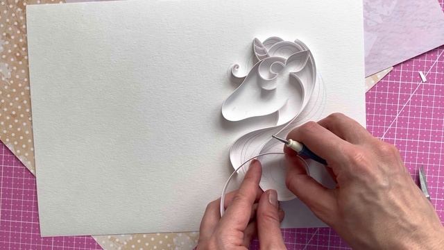 Quilling Unicorn | Paper Unicorn | Paper Art | Paper Painting | Unicorn Drawing | Квиллинг единорог