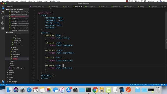 Create a SPA with Vue.JS 2, Vue-Router, Vuex and Laravel 5.6 (E04 - API Integration and Vuex) смотреть онлайн
