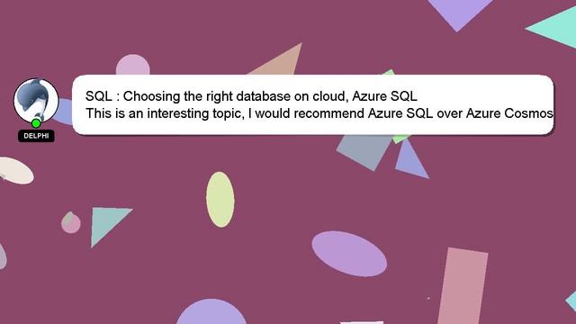 SQL : Choosing the right database on cloud, Azure SQL смотреть онлайн