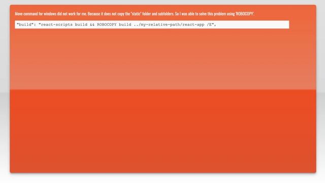 Use custom build output folder when using create-react-app смотреть онлайн