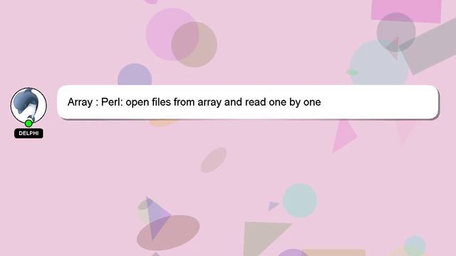 Array : Perl: open files from array and read one by one смотреть онлайн