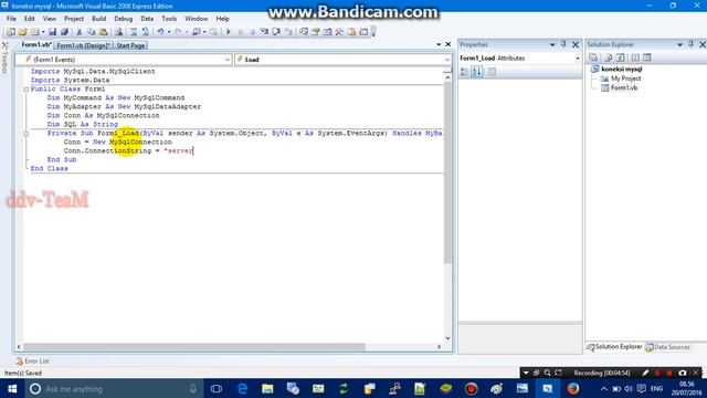 Tutorial Cara Mengakses Database Mysql dan Menampilkan di DataGridView menggunakan VB NET 2008 смотреть онлайн