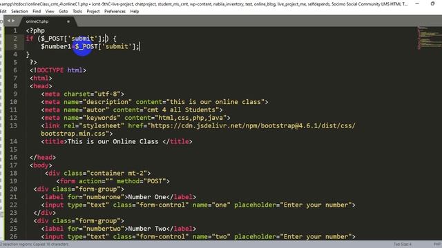 Html and Bootstrap Form Use with PHP смотреть онлайн