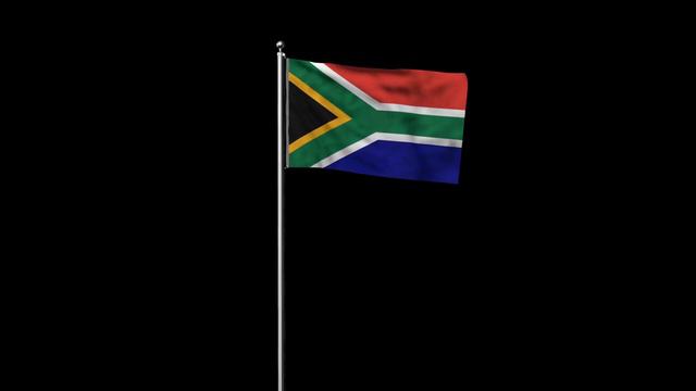 Flag of South Africa | Green screen Footage | Прапор ПАР | Флаг ЮАР | Футаж смотреть онлайн