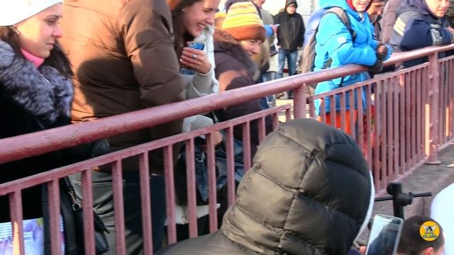 Крещенские купания на морвокзале в Одессе ☆ Epiphany bathing at the seaport in Odessa 19.01.2017г смотреть онлайн