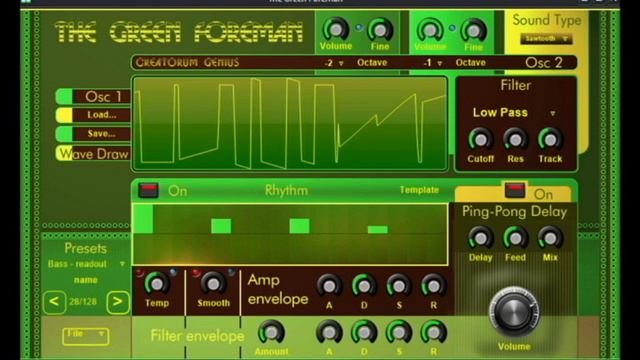 FREE VST SYNTH THE GREEN FOREMAN-WAVE DRAWING SYNTH - 128 PRESETS смотреть онлайн