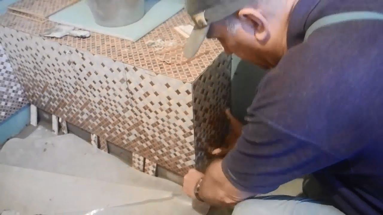 Укладка плитки в душе из гипсокартона ч.8 смотреть онлайн