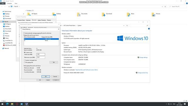 How to increase RAM virtual memory in Windows 10 in 2021 смотреть онлайн