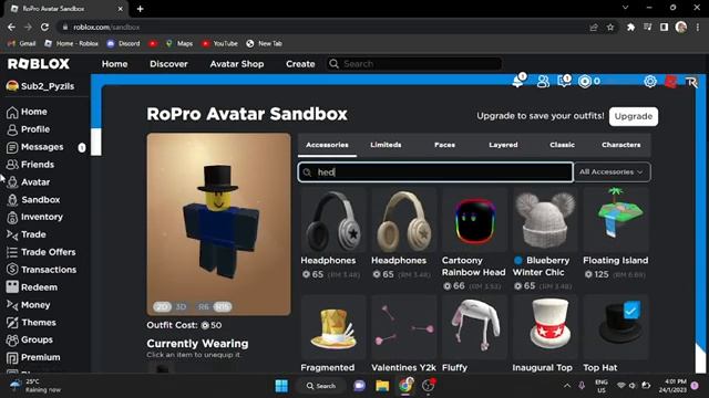 Making An Avatar In The RoPro Avatar Sandbox (Roblox) смотреть онлайн