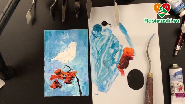 «Птицы. Снегирь и рябина» как нарисовать ?АКРИЛ | Сезон 1-3 |Мастер-класс для начинающих смотреть онлайн