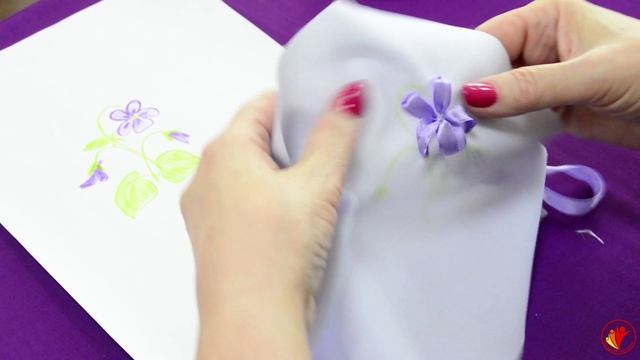 ВЫШИВКА ФИАЛОК | ЧАСТЬ 1 | ВЫШИВКА ЛЕНТАМИ «ШЁЛКОВОЕ ЧУДО» | руководитель Земзюлина В.В. смотреть онлайн