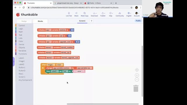 THUNKABLE APP MAKING TUTORIAL | Gingerbread Cookie Clicker | Teach Kids How to Code смотреть онлайн