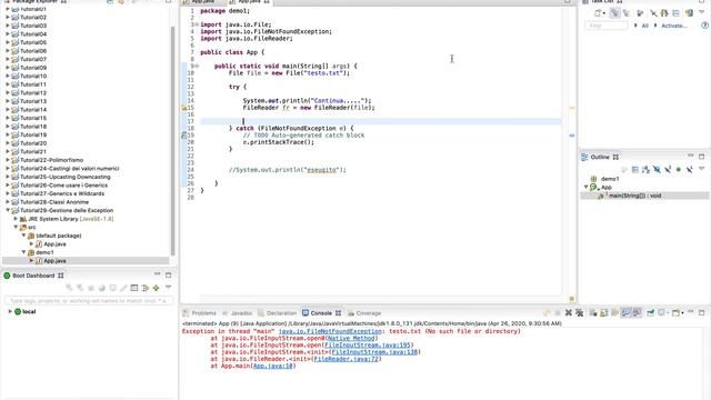 1.42 [Java for Beginners] - La gestione delle Eccezioni смотреть онлайн