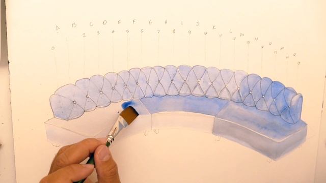 Using Watercolor to show furniture Design смотреть онлайн