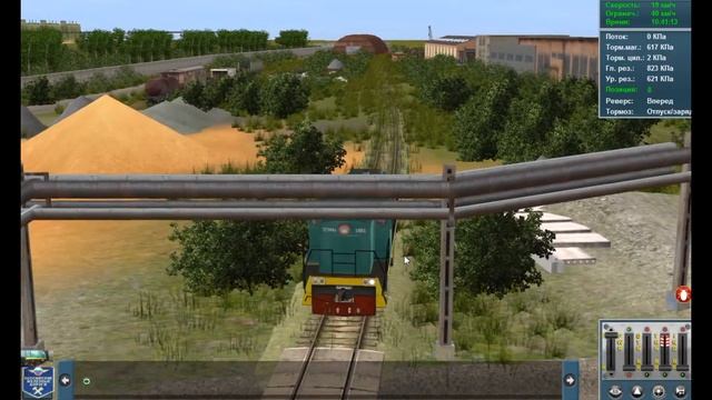 Trainz Simulator 2012 АМЗ тепловоз ТГМ4А 1881 смена 1 часть 2