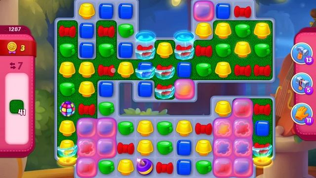 HomeScapes Level 1287 no boosters (15 moves) смотреть онлайн