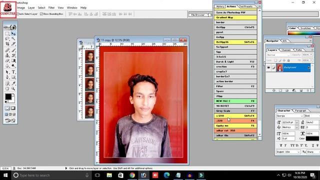 Photoshop Actions | free Download | Passport size photo action | смотреть онлайн