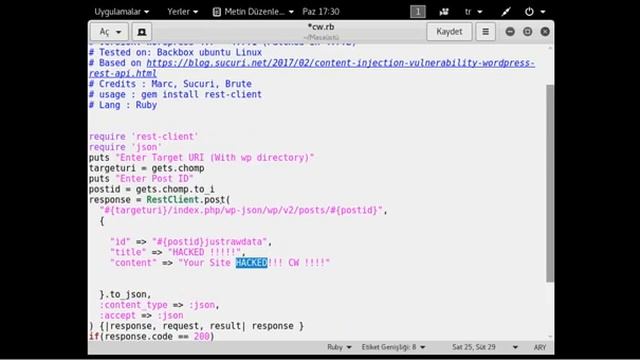 Wordpress 4.7.0 ve 4.7.1 Content Exploit (Güvenlik Açığı) смотреть онлайн