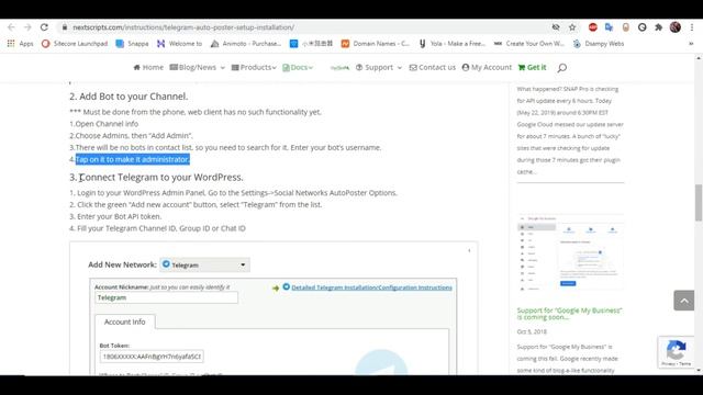 How to boost your blog website | Automatic Post on Telegram | Social NW Auto (snap) with BeSmart смотреть онлайн