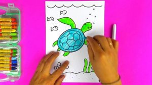 Как нарисовать Морскую ЧЕРЕПАХУ - урок рисования