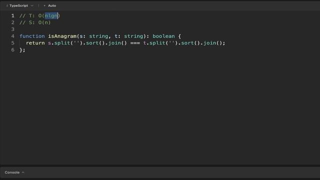 Valid Anagram - Leet Code 242 - TypeScript смотреть онлайн