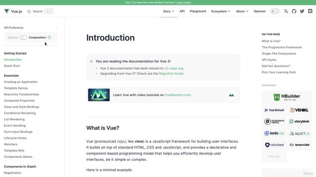 01 - Introduction - 003 Options API vs. Composition API смотреть онлайн