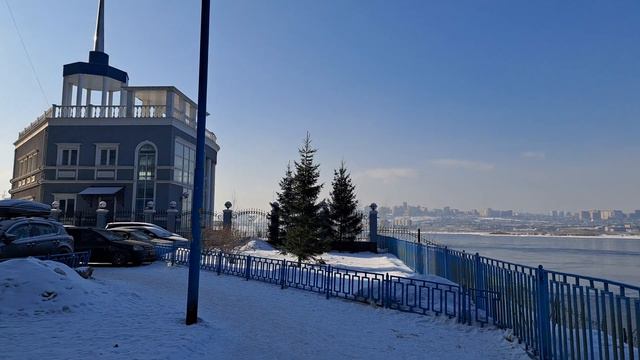 Красноярск. Остров Отдыха и Ярыгинская (правобережная) набережная. 4К смотреть онлайн