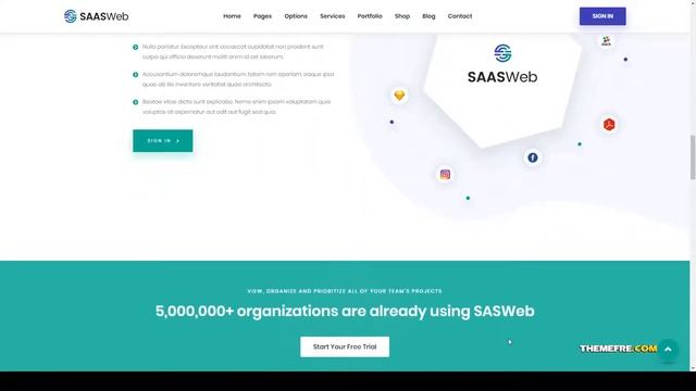 Saasweb - WordPress Theme For App and Saas Products app showcase theme startup Ayaka смотреть онлайн
