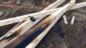 Обжиг бруса для теплицы