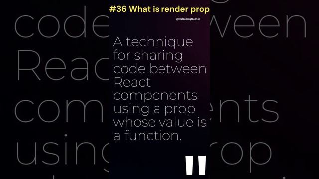 Render Props In React | React Interview Questions #react #javascript #interview #coding #developer смотреть онлайн