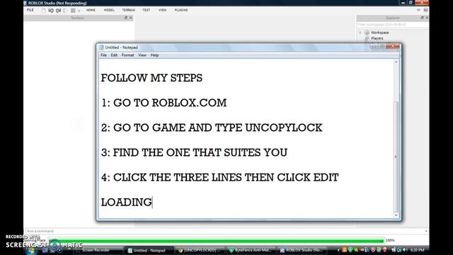 HOW TO UNCOPYLOCK ROBLOX PLACES (2016) смотреть онлайн