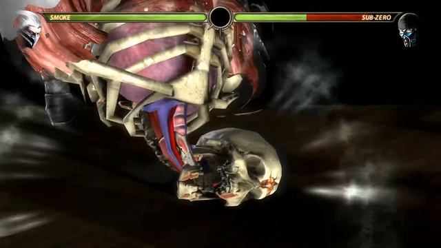 Mortal Kombat 9 - Smoke - 10 Hit 45% (Enhanced) X-Ray Combo смотреть онлайн