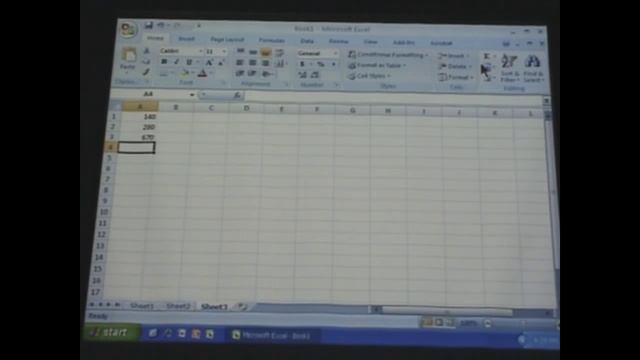 Excel 2007 Auto sum button смотреть онлайн
