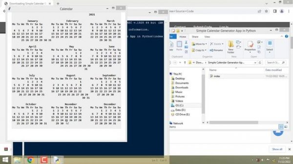 Simple Calendar Generator App in Python