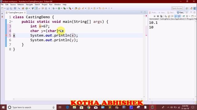 Type Casting in Java in Telugu by Kotha Abhishek смотреть онлайн