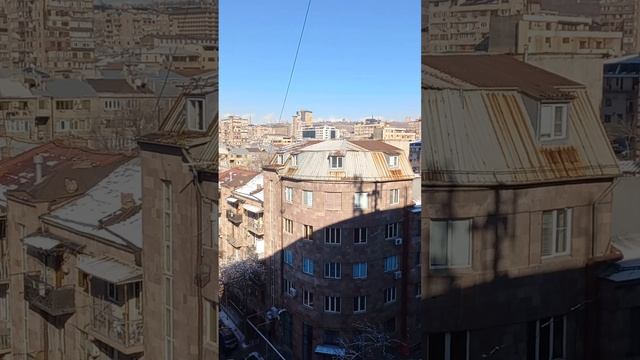 Вид на город с 7 этажа.Кентрон.Прекрасный Ереван.Январь 2023 год. смотреть онлайн