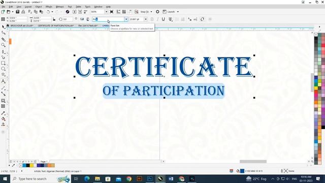 how to make participation certificate design in coreldraw / corel draw tutorieal in hindi смотреть онлайн