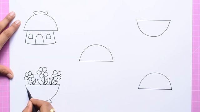 Draw with half circle # Draw with basic shapes смотреть онлайн