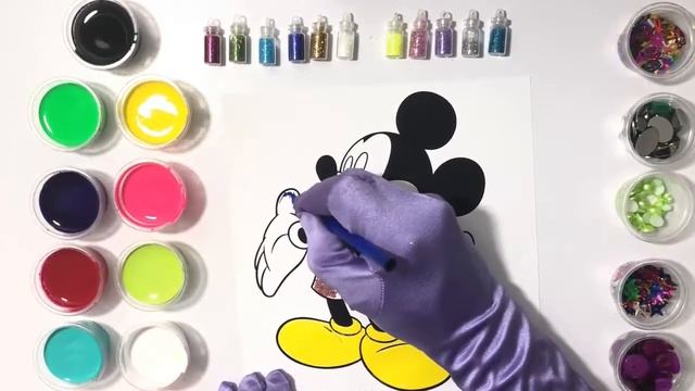 Как нарисовать Микки Мауса, детские ролики, дети играют весело смотреть онлайн