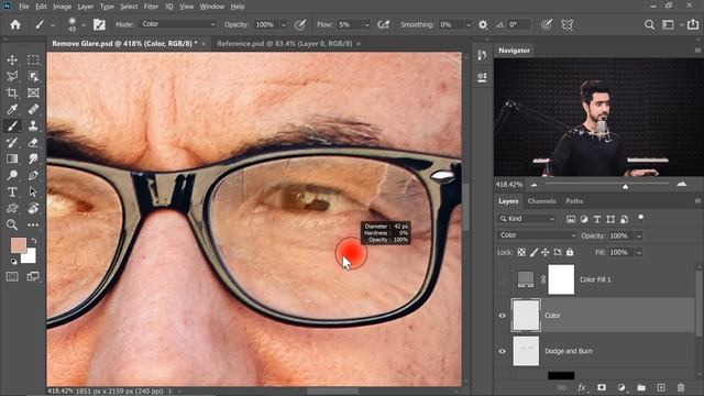 Magically Remove Glare From Glasses In Photoshop!