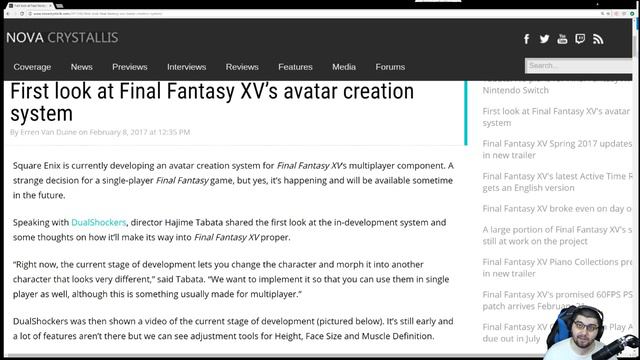 Final Fantasy 15: First Look at Character Creation смотреть онлайн