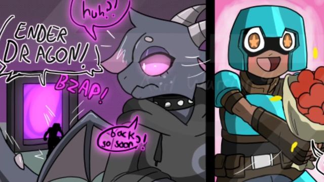 Minecraft comic - Ender Dragon girl and Steve | of Masked Phantom смотреть онлайн