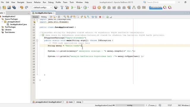 9-) String ifade örneği (JAVA) смотреть онлайн