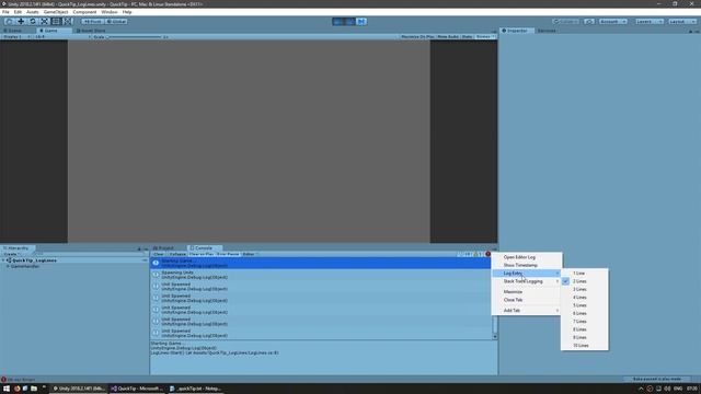 Quick Tip: Console Log Line Amount (Unity Tutorial) смотреть онлайн