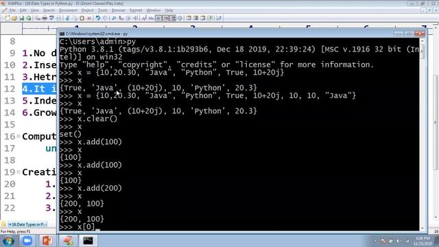 Data Types in Python - set data types in python by Madhu sir | Leela Soft смотреть онлайн