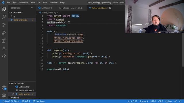 Python - gevent - Intro смотреть онлайн